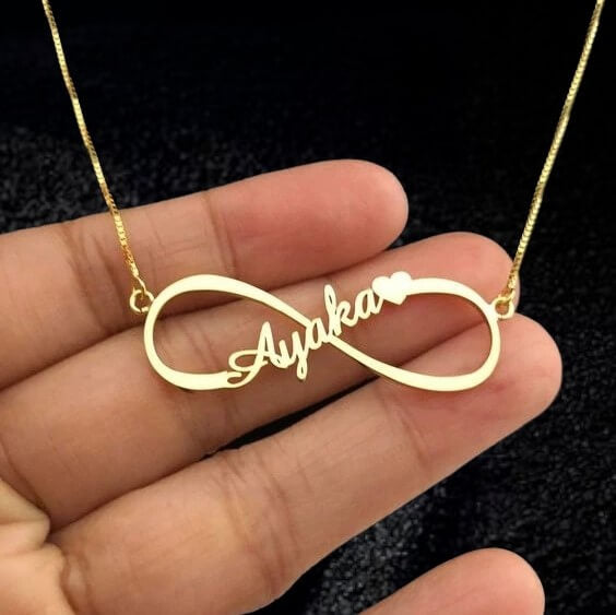 Customizable Infinity Single Name Necklace