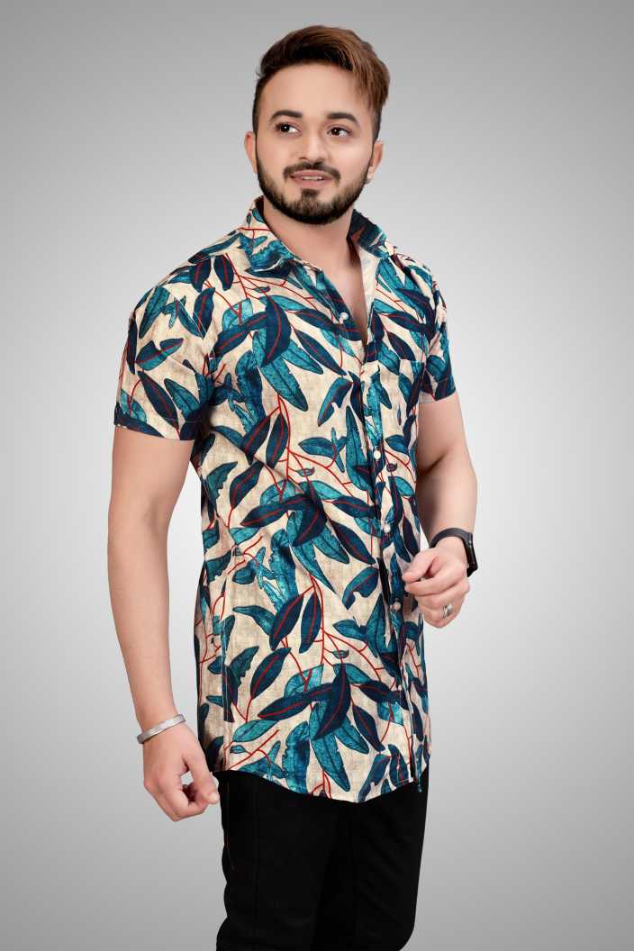 Rich Coloured Floral Digital Print Shirt