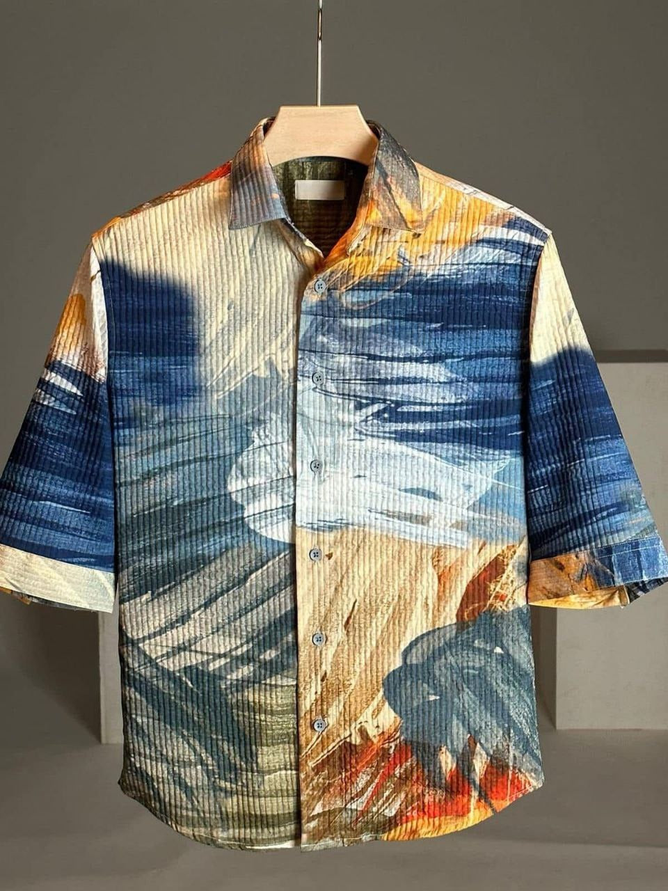 Vibrant Abstract Graffiti Print Shirt – Unique Urban Fashion