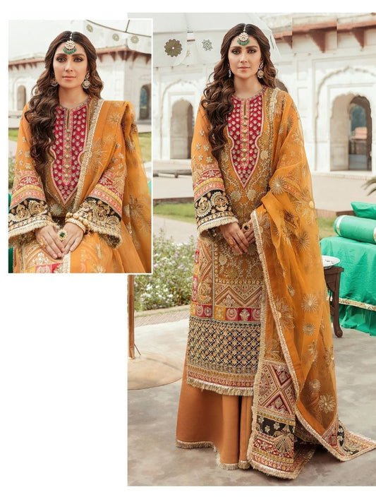 Yellow Party Wear Designer Salawar Kameez