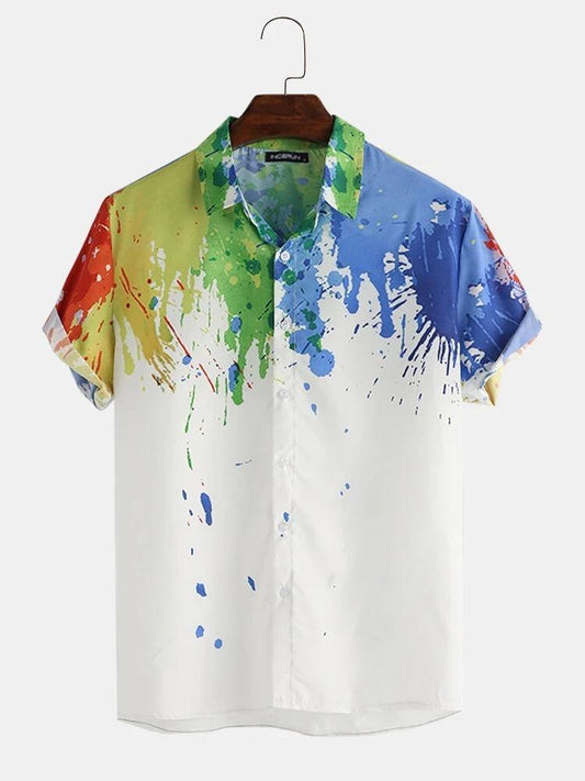 Multi Colour Splash Digital Print Shirt