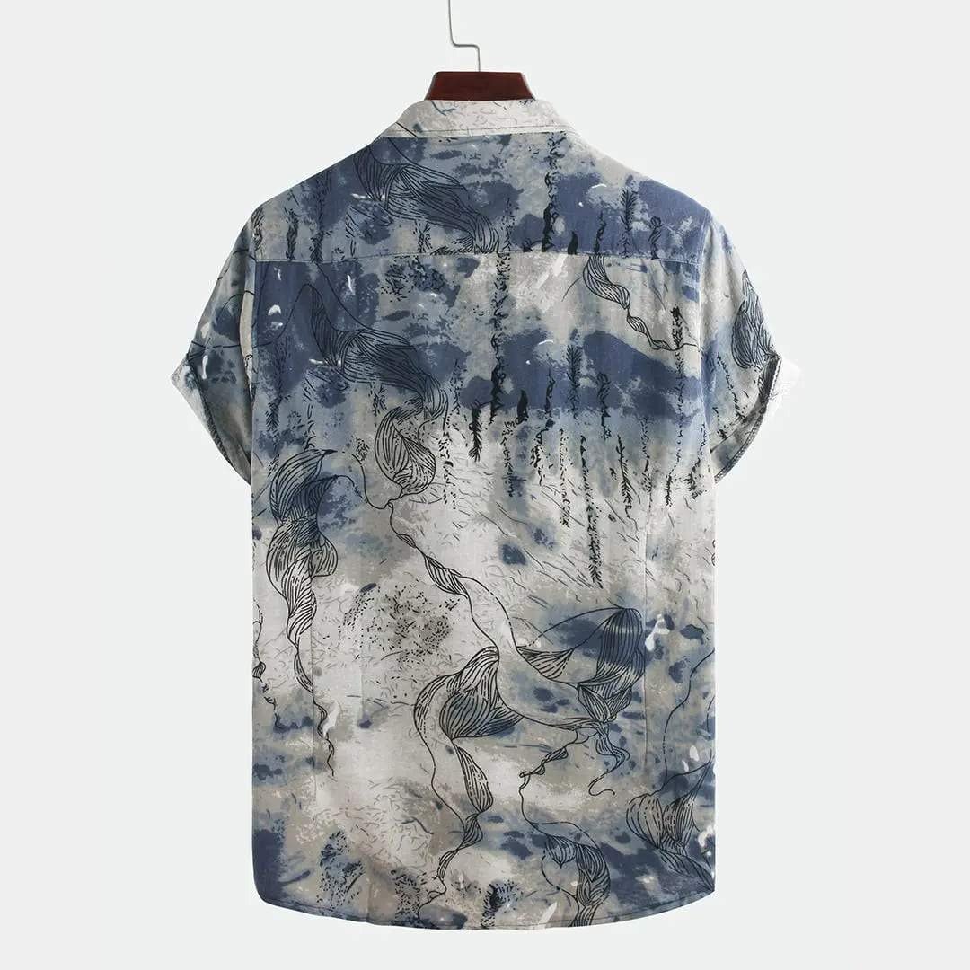 Abstract Smoky Pattern Printed Shirt