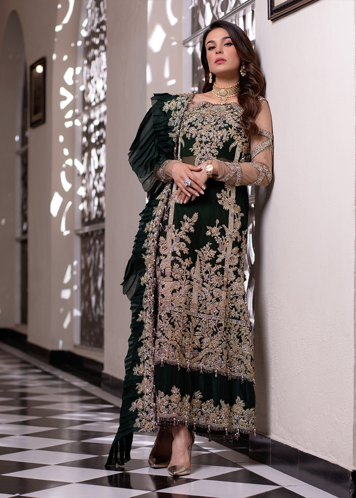 Zaha Pakistani Designer Hit Colours Wedding Party Wear Suit – AliShaif