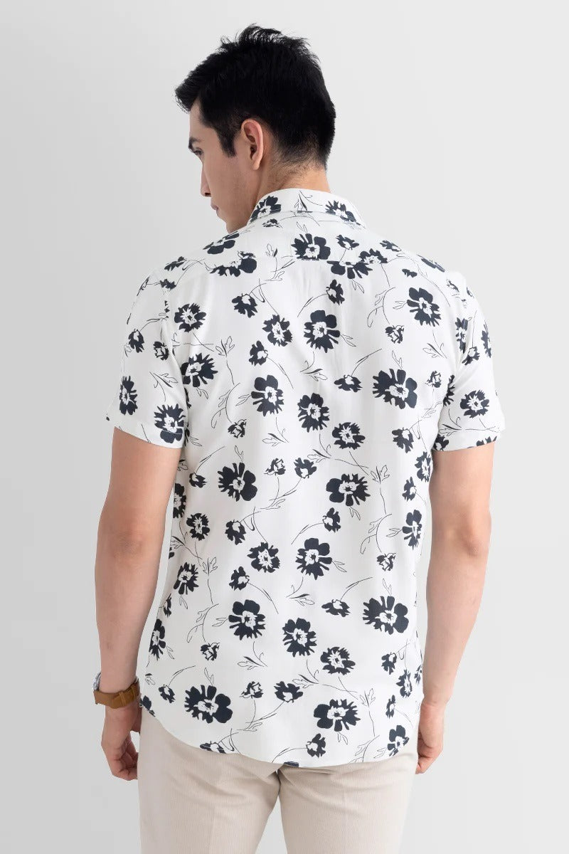 Swag Flower Printed Party Wear Shirt