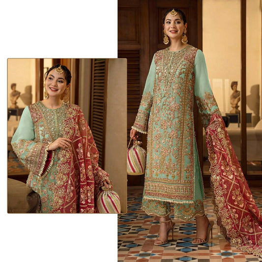Buy Georgette Heavy Embroidery Pakistani Suits Online - Best Collection | Free Shipping