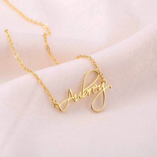 Customizable Curlicue Name Necklace