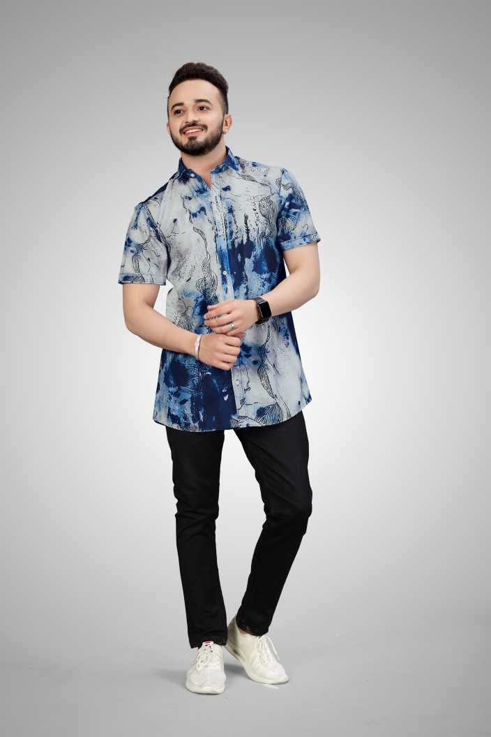 Abstract Smoky Pattern Printed Shirt