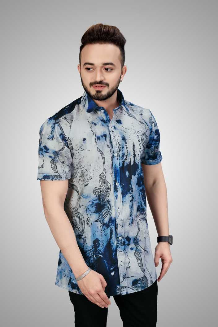 Abstract Smoky Pattern Printed Shirt