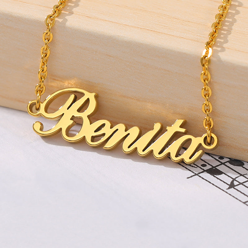 Simple Name Chain Customizable Simple Name Necklace – Vogue Vanity